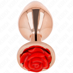 Kink - Plug Anal Or Rose Avec Rose Rouge S